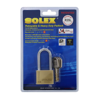SOLEX กุญแจคล้อง No. R-PREMIUM ( ระบบลูกปืน )