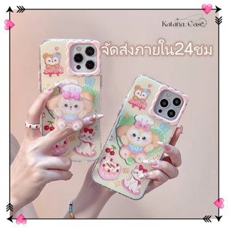 🎐จัดส่งภายใน24ชม🎐เคส for iPhone 11 14 Pro Max Case for iPhone 12 13 ป้องกันการตก การป้องกัน พร้อมขาตั้ง สาวน่ารักหัวใจ