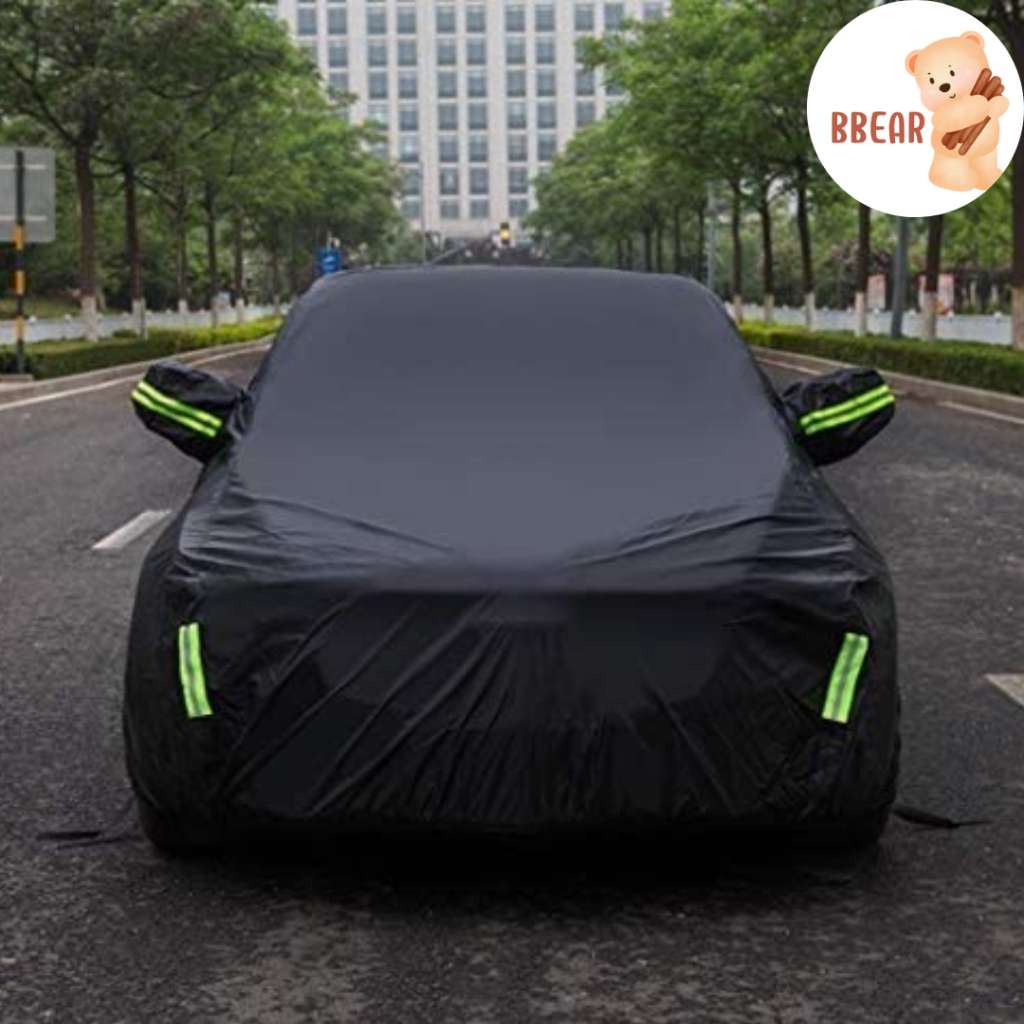 ผ้าคลุมรถ ผ้าคลุมรถยนต์ กันน้ำ100% เนื้อผ้าคุณภาพสูง กันรังสี UV ใช้คลุมรถเก๋ง กระบะ 4 ประตู กันแดด