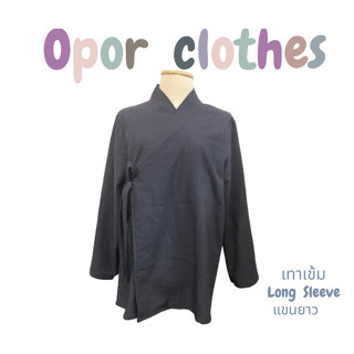 เสื้อผ้าฝ้ายฮันบกชายผูก-เทา039-V10