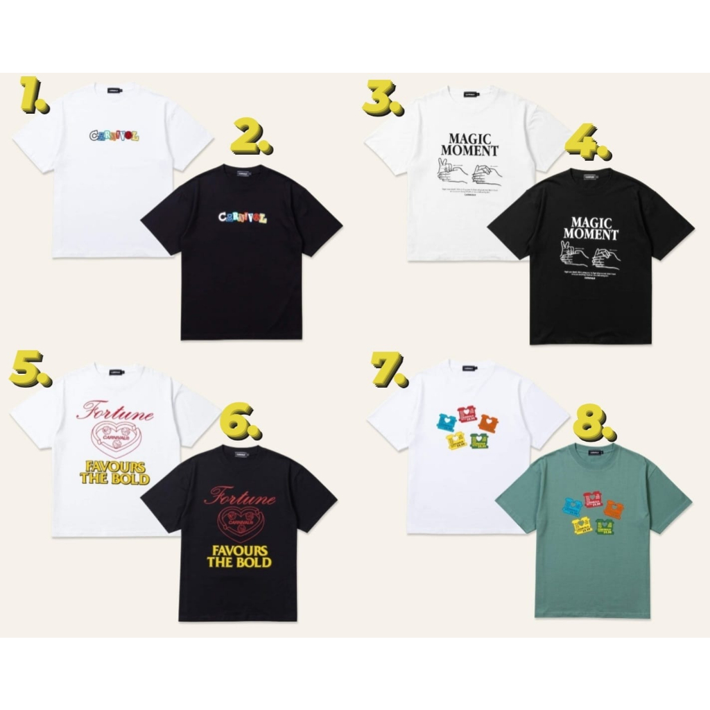 [ ของแท้ ] เสื้อยืด CARNIVAL FW23 T-SHIRT ทรงปกติ ของใหม่ มือ1 พร้อมส่ง