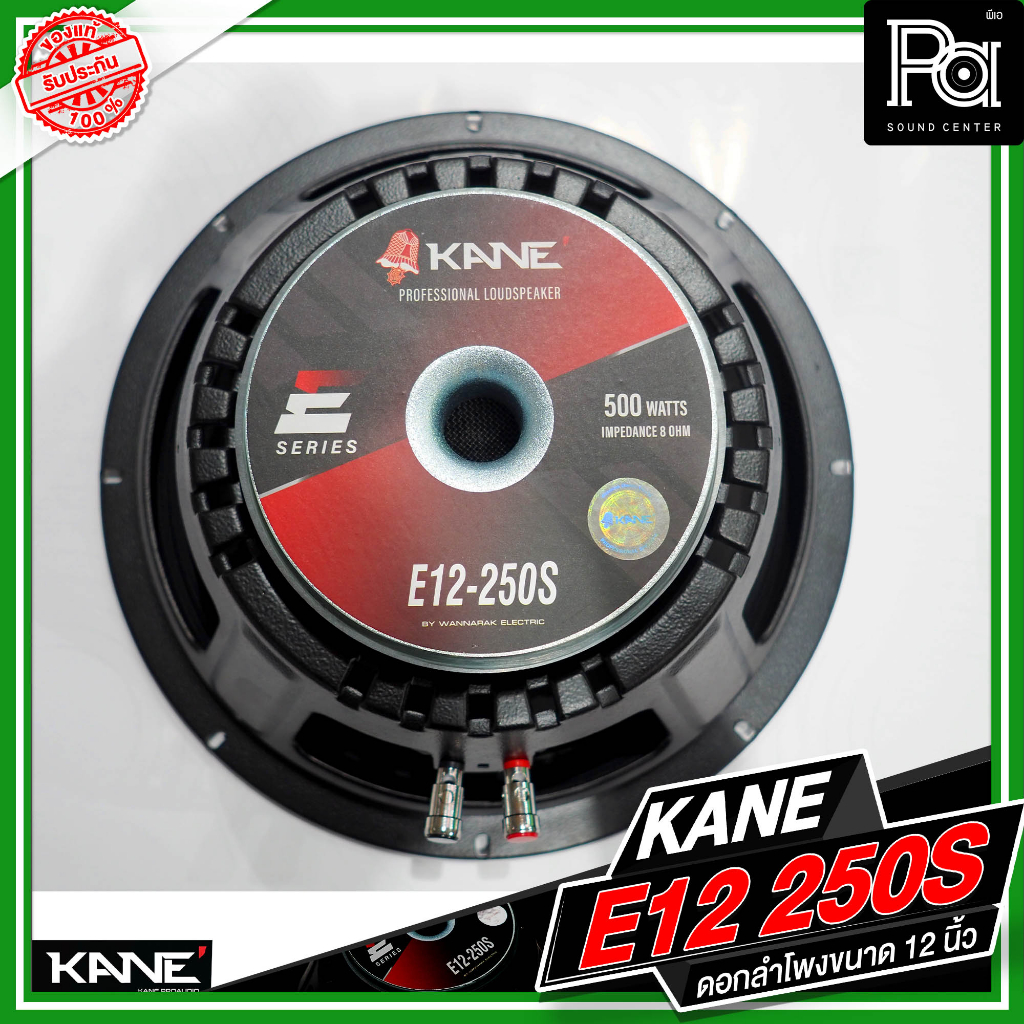 KANE E12 250S ดอกลำโพงขนาด 12 นิ้ว 250Q กำลังขับ 500 วัตต์ 8 โอม วอยซ์ขนาด 2.3 นิ้ว ลำโพง คาเนะ