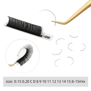 NAGARAKU Charcoal Ellipse นาการากุเส้นแบนปลายแฉก ขนนิ่ม เหมาะสำหรับเส้นต่อเส้น ขนตาปลอม
