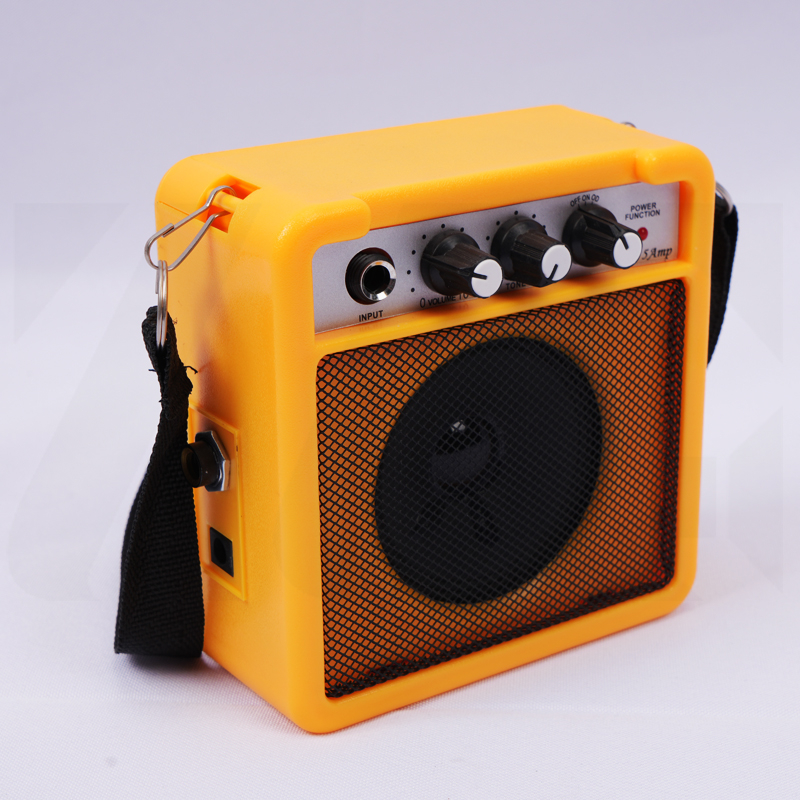 ZLG 5W แอมป์กีต้าร์ไฟฟ้า สีเหลืองดำ มีสินค้าในสต็อก จัดส่งรวดเร็ว ต้องการแบตเตอรี่ 9V - รูปที่ 5