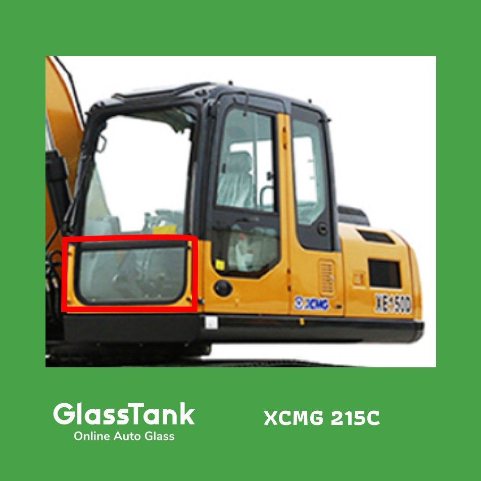 กระจกหน้าแผ่นล่าง เอ็กซ์ซีเอ็มจี XCMG 215C กระจกแม็คโคร