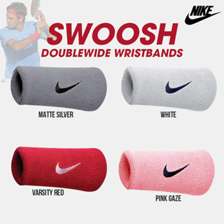 Nike Collection ไนกี้ ผ้ารัดข้อมือ อุปกรณ์สำหรับออกกำลังกาย Swoosh WristBands 2PK N.NN.05.078 / N.NN.05.116 / N.NN.05.601 / N.000.1586.677 (570)