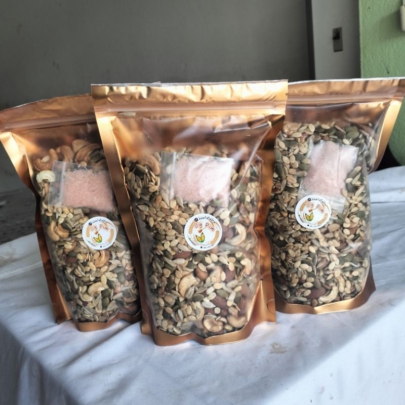 ธัญพืชรวม 5 ชนิด ขนาด 500 กรัม (คีโต) แถมเกลือชมพู