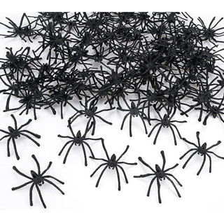 แมงมุมพลาสติกปลอม ขนาด4.5x5cm แมงมุมปลอม แมงมุมพลาสติก แมงมุม ฮาโลวีน Fake Plastic Spider / Halloween Decorations