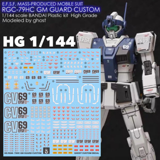 ⬛️ดีคอลน้ำ GHOST DECAL HG 1/144 RGM-79HC GM GUARD CUSTOM