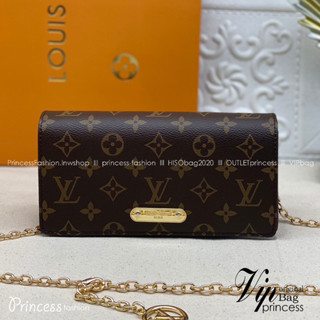 LV Wallet On Chain Lily Monogram Canvas / LV BAG พร้อมส่ง กระเป๋าสะพายทรงพอช คลาสสิค ดีไซน์เรียบหรู