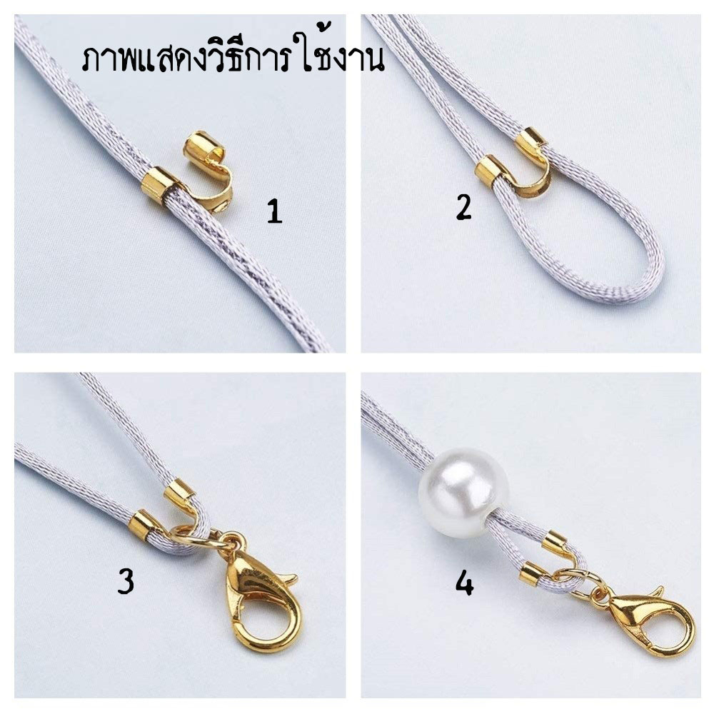 Wire Guardian ตัวคล้องลวดร้อยสแตนเลส 🇹🇭 ตัวช่วยสำหรับปิดปลายสร้อย สีทอง-งานชุบทอง - รูปที่ 3