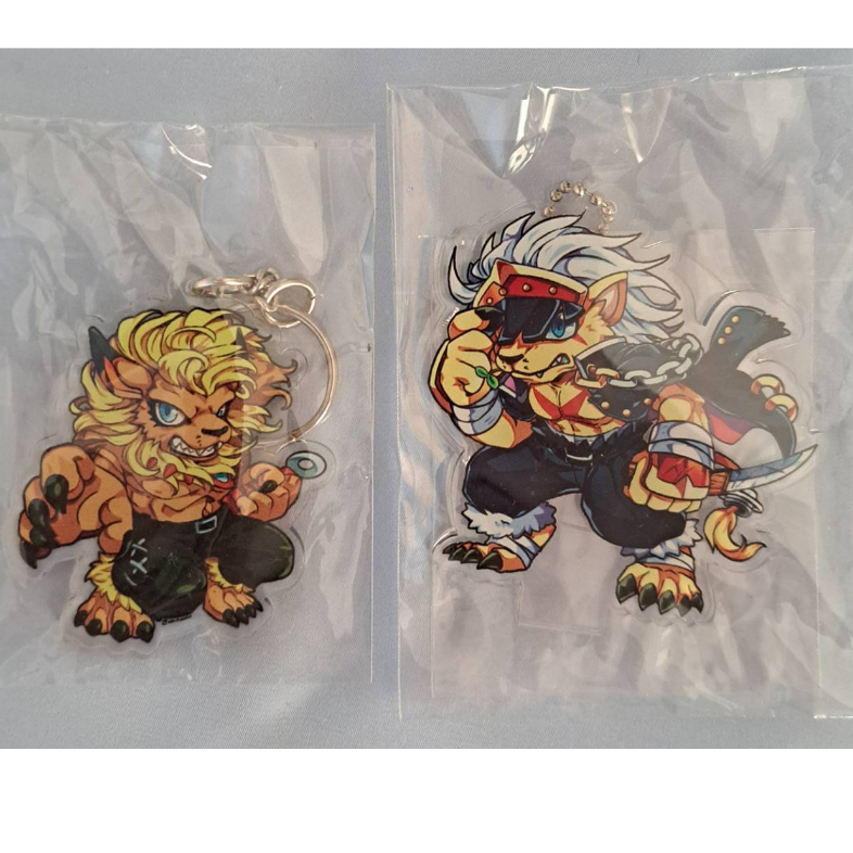 (สินค้ามือหนึ่ง) พวงกุญแจการ์ตูน ประเภท Kemono / Furry (Digimon) - Leomon & Barcholeomon Acrylic Key