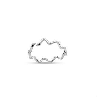 Silver thai Jewelry แหวนเงินคลื่นเรียบบาง มินิมอล thin, minimalist silver wave ring  PLSRG152