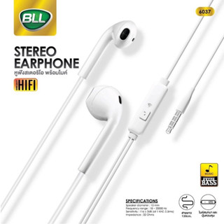 BLLEarphone รุ่น6037 หูฟังสมอลทอร์ค small talk มีไมโครโฟนในตัว หูฟังพร้อมไมค์ กดรับสายได้ Earphone Smalltalk ของแท้💯%