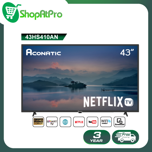 Aconatic LED Netflix TV Smart TV HD (Netflix v5.3) สมาร์ท ทีวี ขนาด 43 นิ้ว รุ่น 43HS410AN (รับประกัน 3 ปี)
