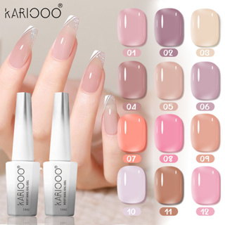 สีทาเล็บเจล KARIOOO 14ML 12สีสีเจลทาเล็บ Modelones สีเจล สีทาเล็บเจล ยาทาเล็บเจล