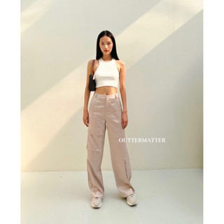 Maynita - Satin cargo pants กางเกงผ้าซิลค์กระเป๋าข้าง