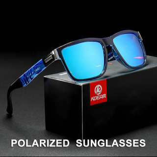 แว่นกันแดด Polarized UV400 ทรงสี่เหลี่ยมสปอร์ต โครงสร้างแข็งแรง ใส่สบายตามาก ตัดแสงดีใส่ขับรถ ตกปลาได้ดี