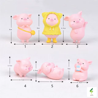 โมเดล - น้องหมู มีให้เลือก 3 Set สำหรับตกแต้งบ้าน สวนถาด อื่นๆ