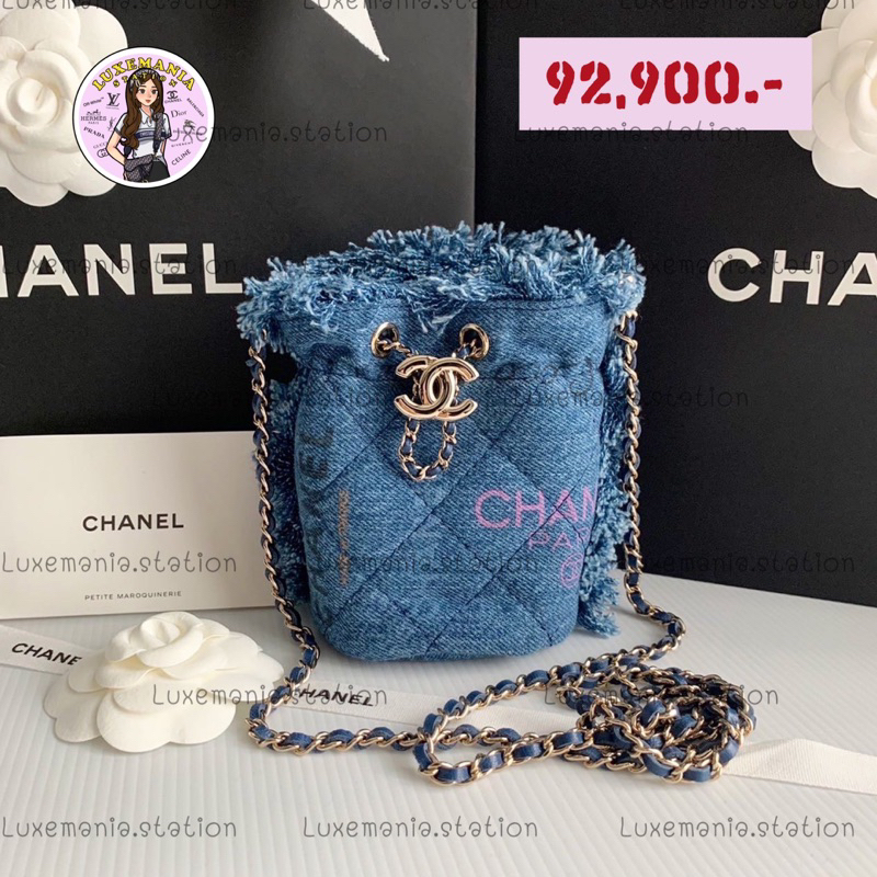 👜: New!! Chanel Drawstring Mini Denim Bag‼️ก่อนกดสั่งรบกวนทักมาเช็คสต๊อคก่อนนะคะ‼️