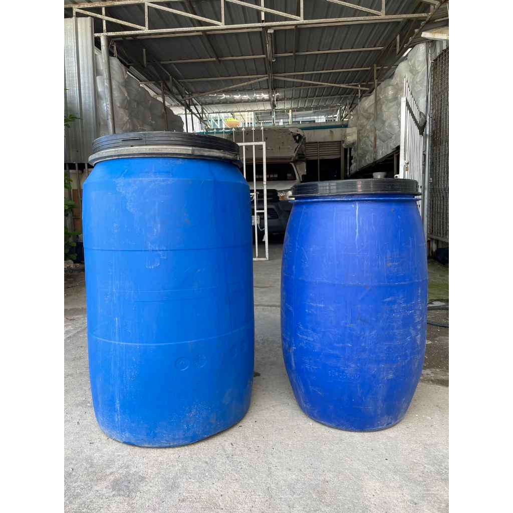 ถังพลาสติก HDPE 120L, 150L, 200L มือสอง ส่งไว กรุณากดคำสั่งซื้อทีละ 1 ใบ ออกใบกำกับภาษีได้