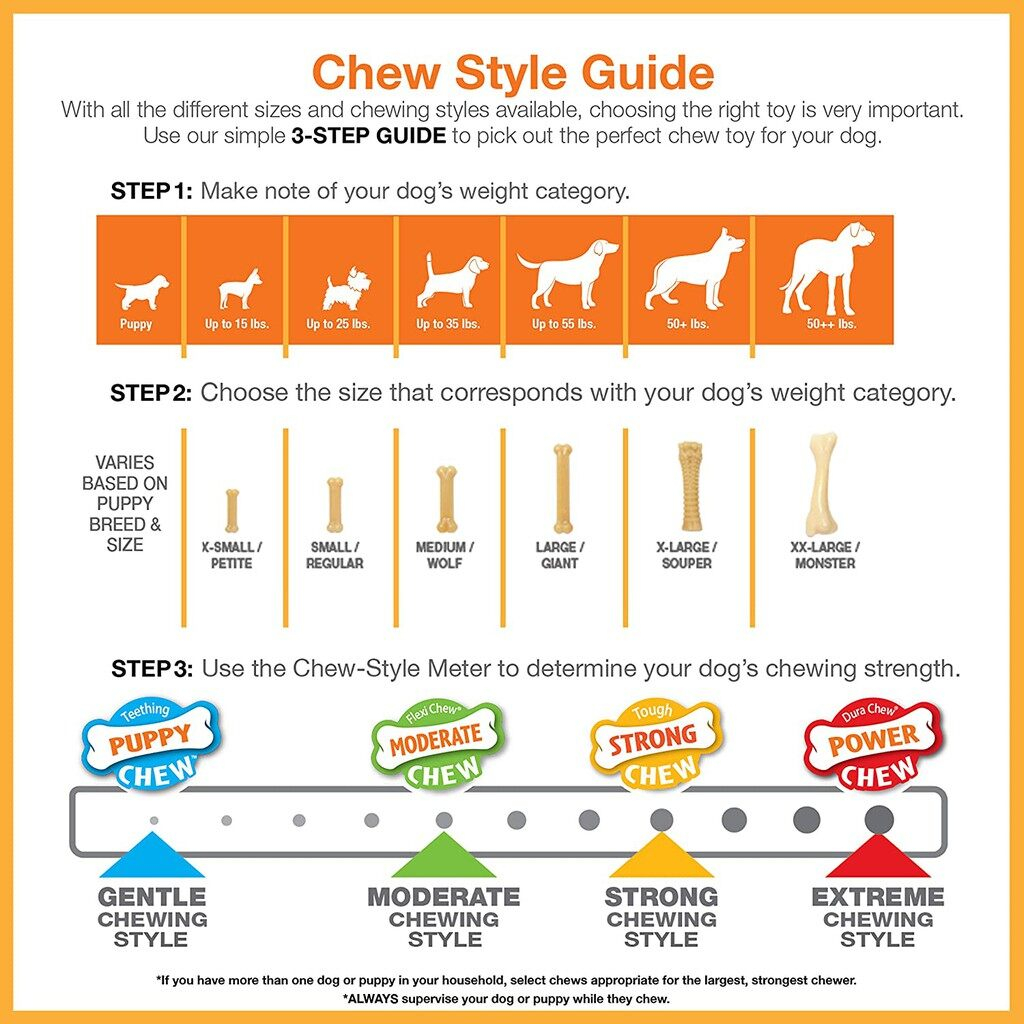 Nylabone Moderate Chew Flexi Chew Bone -Chicken Dog Toy Chew Toyไนลาโบน กระดูกสำหรับแทะ เฟลกซิชูว์ รสไก่ สุนัขแทะนุ่มนวล