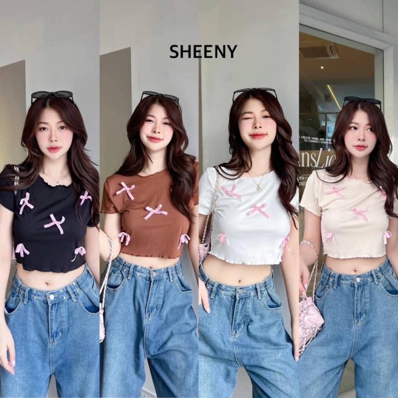 เสื้อคิ้วๆBow Bow crop