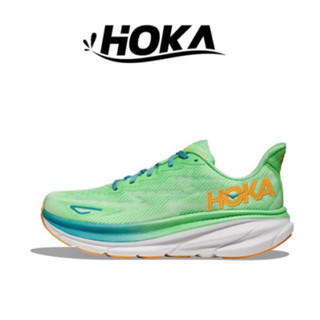 HOKA ONE ONE Clifton 9 Lime light gentleman Woman งามเทียบแท้ 100 % style