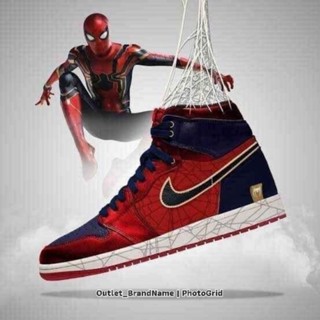 รองเท้า Nike Air Jordan 1 Spider-Man Avengers ใส่ได้ทั้ง ชาย หญิง [ ของแท้💯 พร้อมส่งฟรี ]