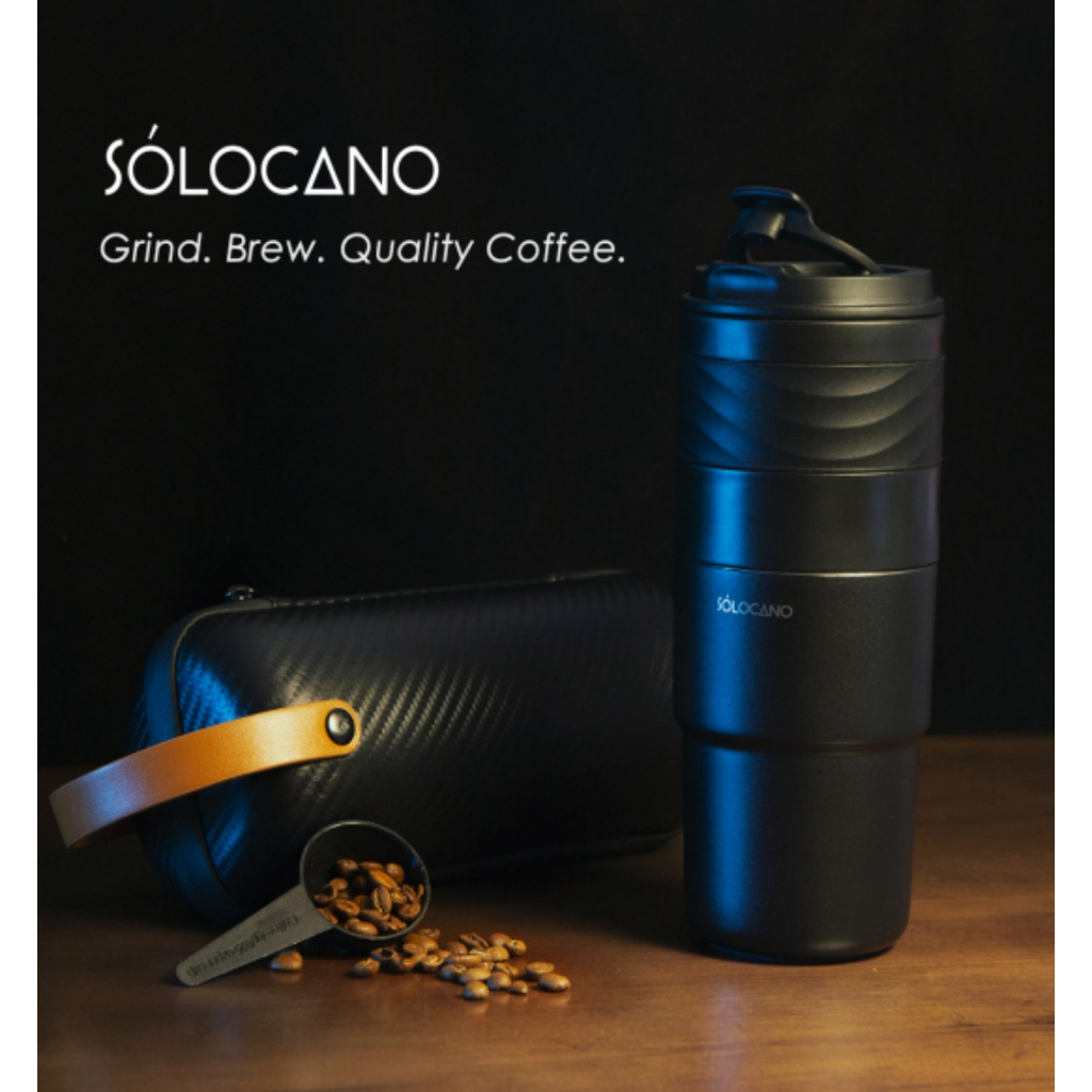 Solocano  2IN1 | เครื่องชงกาแฟแบบพกพาไฟฟ้า พร้อมเครื่องบดมือ
