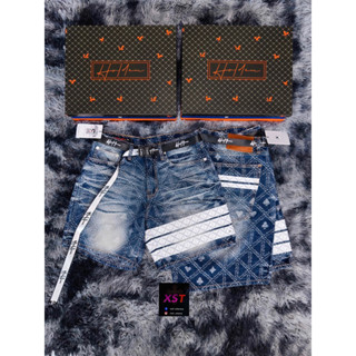 Holdem Monogram Washed denim shorts