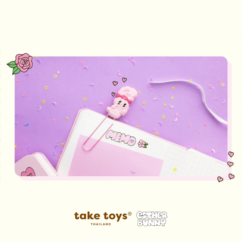 Esther Bunny Charming Bookmarker - ที่คั่นหนังสือแบบหนีบ เอสเธอร์บันนี่