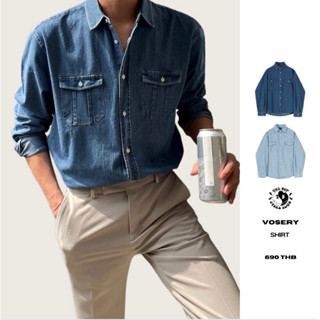 THEBOY-RIETRY JEANS SHIRT เสื้อเชิ้ตยีนส์แขนนยาว