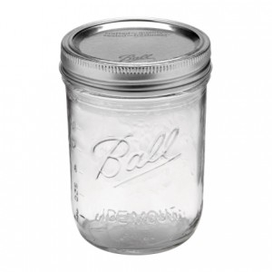 BALL 16oz Wide Mouth Pint Jars ขวดโหลแก้วบอลล์ ปากกว้าง พร้อมฝา 16 ออนซ์ แก้ว DIY ถนอมอาหาร