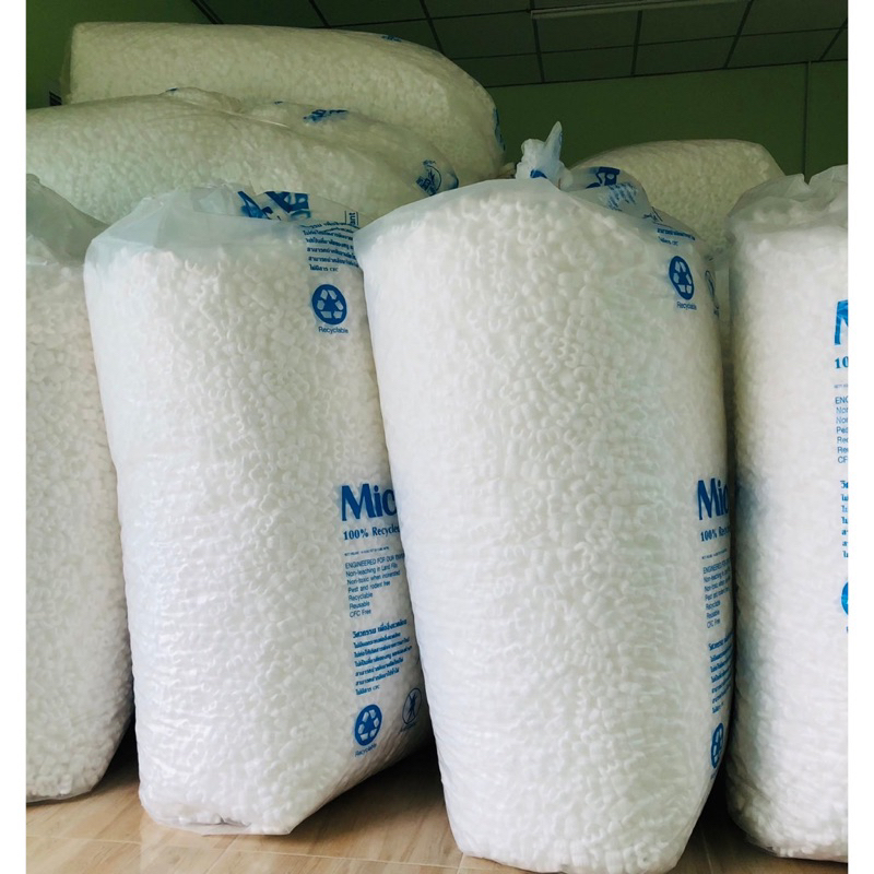 #โฟมตัวหนอนบรรจุ 1 กก./ถุง# MIC PAC # เม็ดโฟมกันกระแทก โฟมตัวE(สั่งซื้อได้1ถุง/1ใบสั่งซื้อเท่านั้น)*ข้อจำกัดทางขนส่ง*