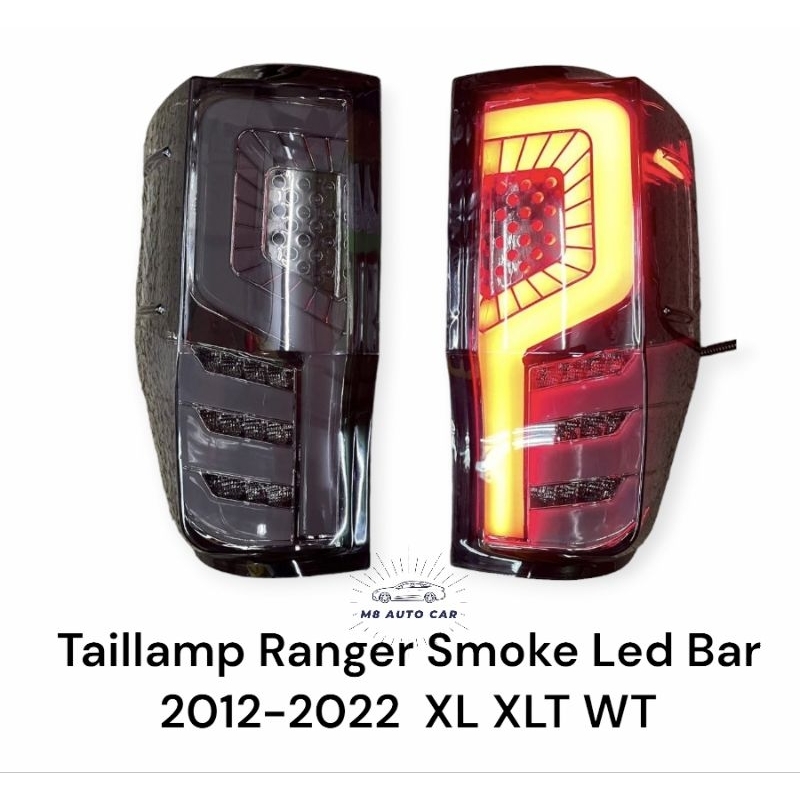 ไฟท้าย FORD RANGER LED BAR ลายเลข7 ไฟเลี้ยววิ่ง ปี2011-2022 รุ่น XL XLT WT