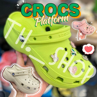 มีกล่อง📦 รองเท้าแตะผู้หญิง Crocs Platform Colg เสริมส้นหนา3นิ้ว มีไซส์36-40 จัดส่งไว🔥