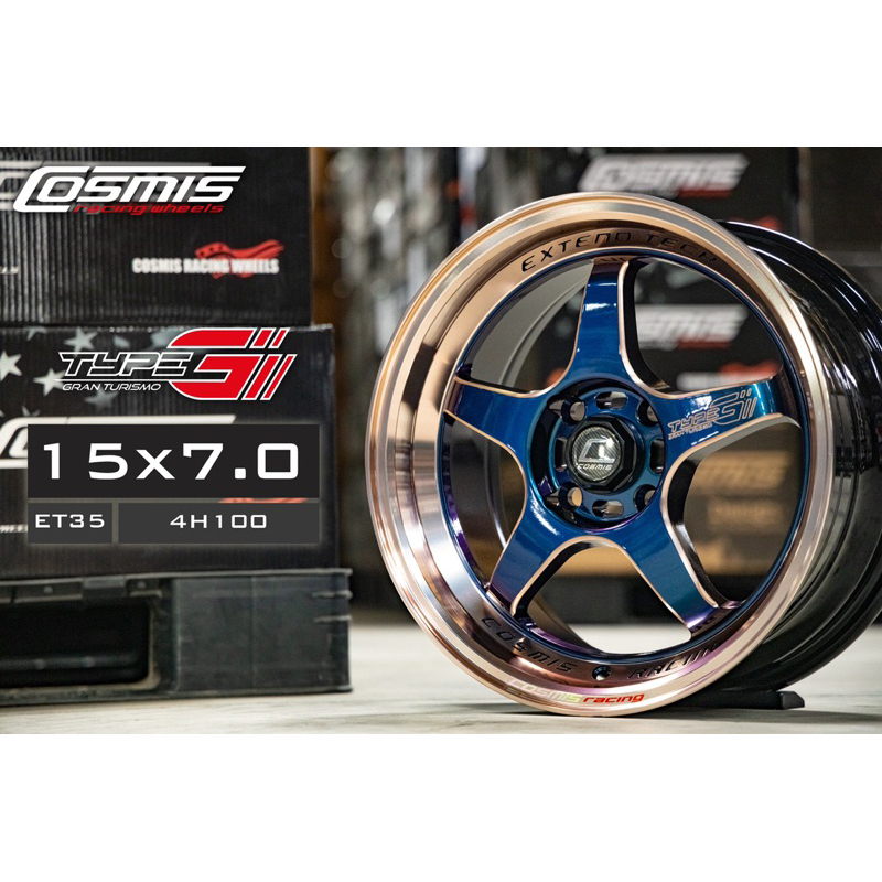 ล้อแม็กซ์ Cosmis s1 Type R ขอบ 15 4/100 สีลิมิเตด สวย สปอร์ต ปบบ ไม่ซ้ำใคร ราคาต่อสี่วง