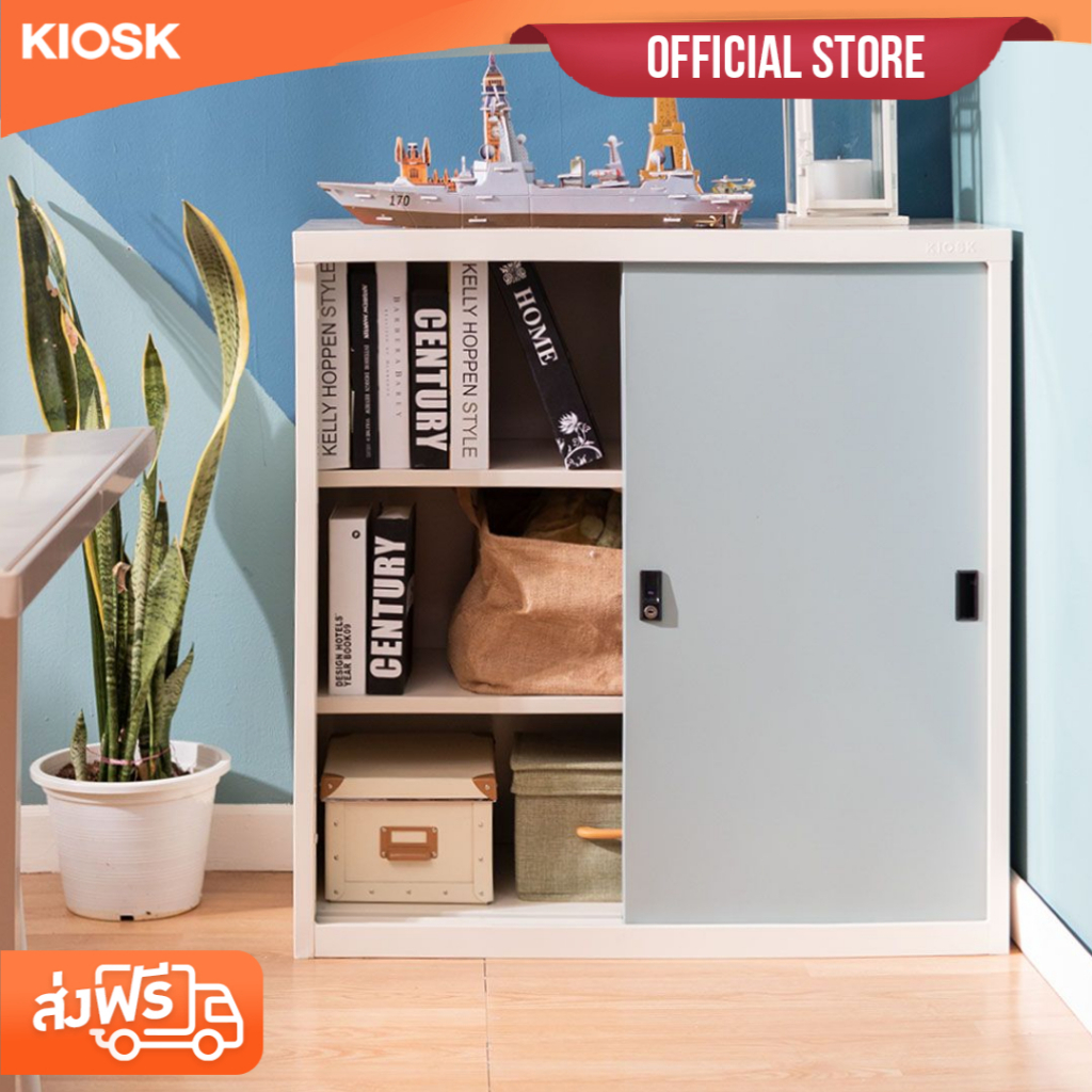 [จัดส่งพร้อมติดตั้งฟรี] KIOSK ตู้บานเลื่อนทึบ 3ฟุต