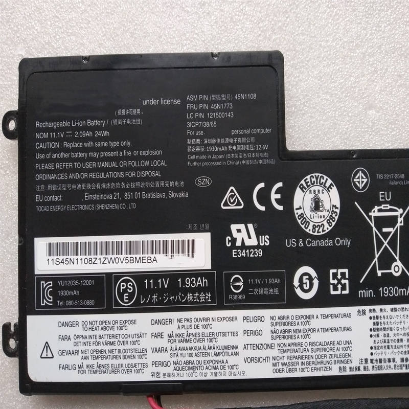 45N1108 45N1113 45N1773 Battery For Lenovo ThinkPad X230S X240 X250 X260 X270 S440 S540 T440S T450S