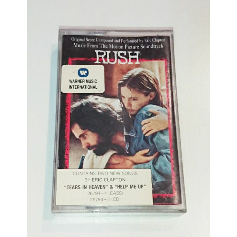 เทป​เพลง​ Cassette​ Tape​ เทป​คา​สเซ็ท​ Rush : Soundtrack by Eric Clapton (1992)