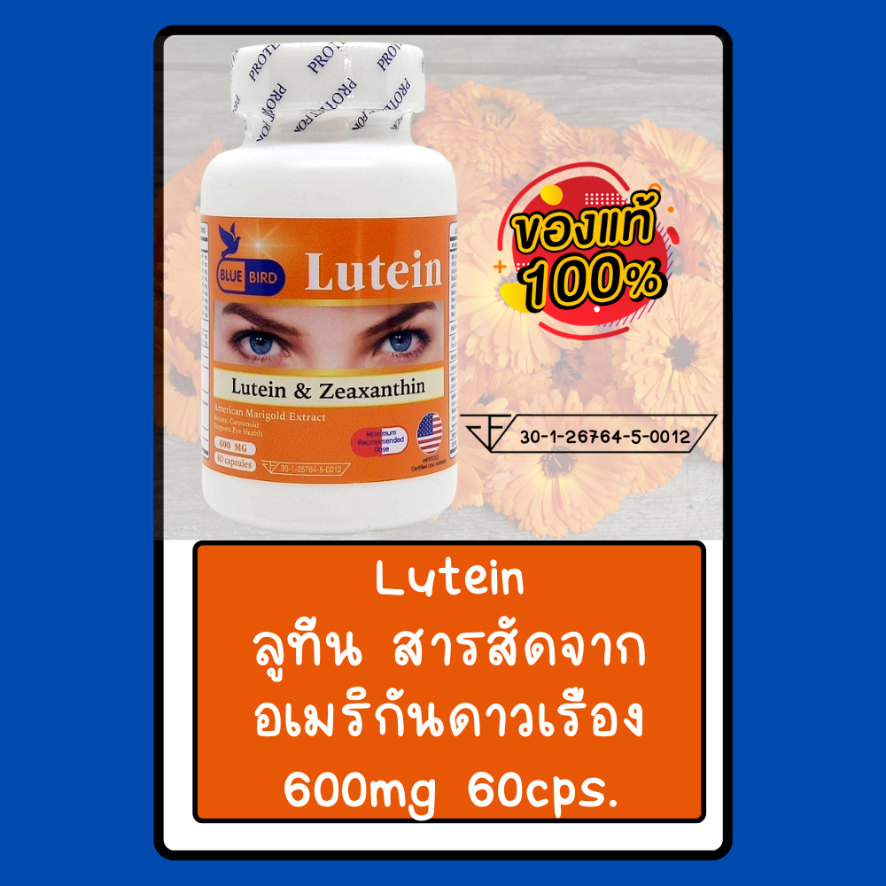 Lutein 20 Mg With Zeaxanthin 1600 Mcg ลูทีน Lutein : ลูทีน ซีแซนธิน 60 แคปซูล วิตามินบำรุงสายตา