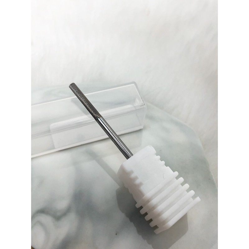 *รุ่นใหม่สีเงินล้วน* หัวเจียรเก็บขอบ pvc ลบรอบต่อเนื้อละเอียด 2 in 1 ใช้เตรียมหน้าเล็บ เจียรขอบหนัง เก็บหนังได้ด้วย