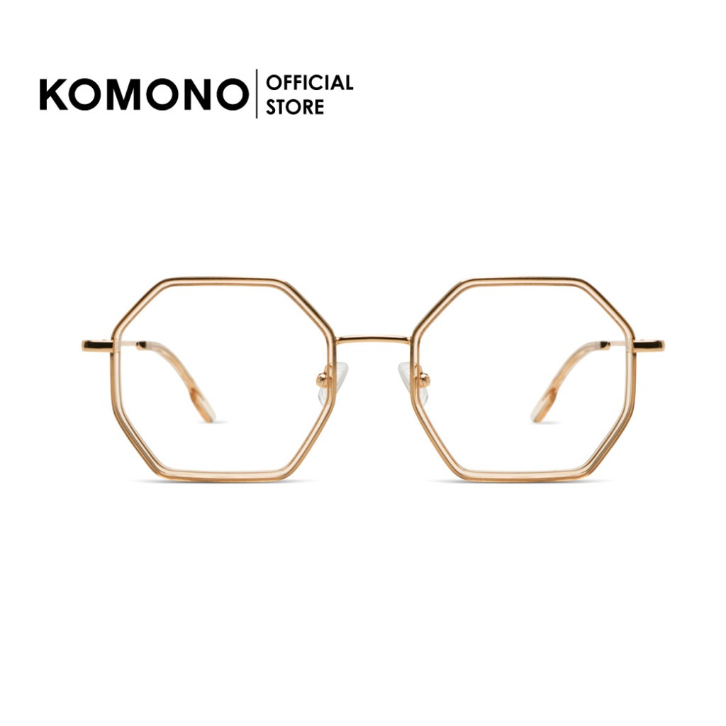 KOMONO Janet Champagne Rose Gold  กรอบแว่นตาทรง signature สีชมพู