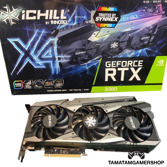 การ์ดจอGeforce RTX 3080 มือสอง การ์ดจอRTX3080 INNO3D ICHILL X4 10GB สภาพใหม่ มือ2 รับประกัน1ปี