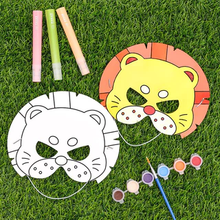 หน้ากากระบายสี ระบายสีเด็ก หน้ากาก DIY ระบายสีหน้ากาก DIY เด็ก ของเล่นเสริมพัฒนาการ ของเล่นงานประดิษฐ์ ของเล่นศิลปะ