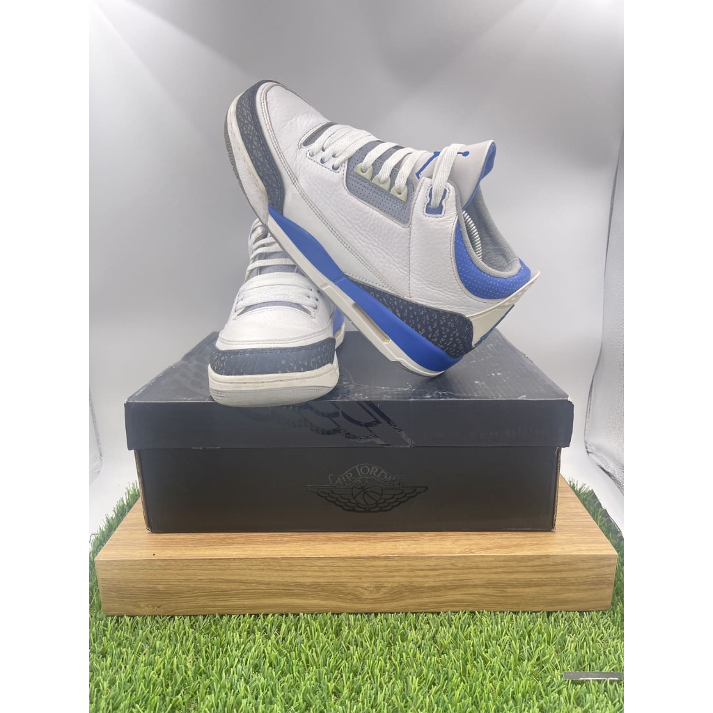 [ของแท้100%มือสอง]Jordan 3 Retro Mid Racer Blue(EUR43:27.5CM.)