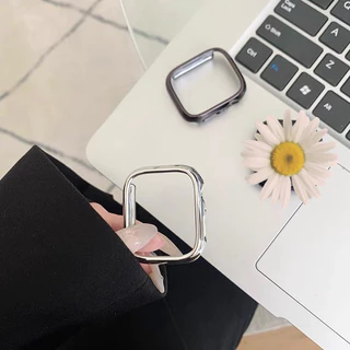 เคส watch + สีๆ case สําหรับ watch11 10 8 7 6 5 4 Seเคสเเข็ง กันรอย ขนาด41/40/44/45/46มมเคสสําหรับแอปเปิ้ลวอช casePC เงา