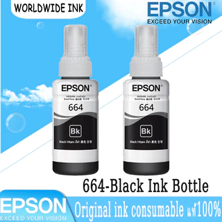 หมึก EPSON 664 Original T6641 T6642 T6643 T6644 หมึกแท้ L-Series L100 L120 L200 L210 L220 L360 L365 L565 L1300