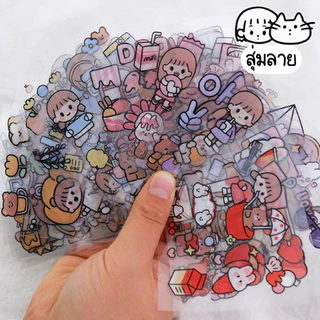 สติกเกอร์ตกแต่ง DIY (1 แผ่น) Sticker PVC ลายการ์ตูน